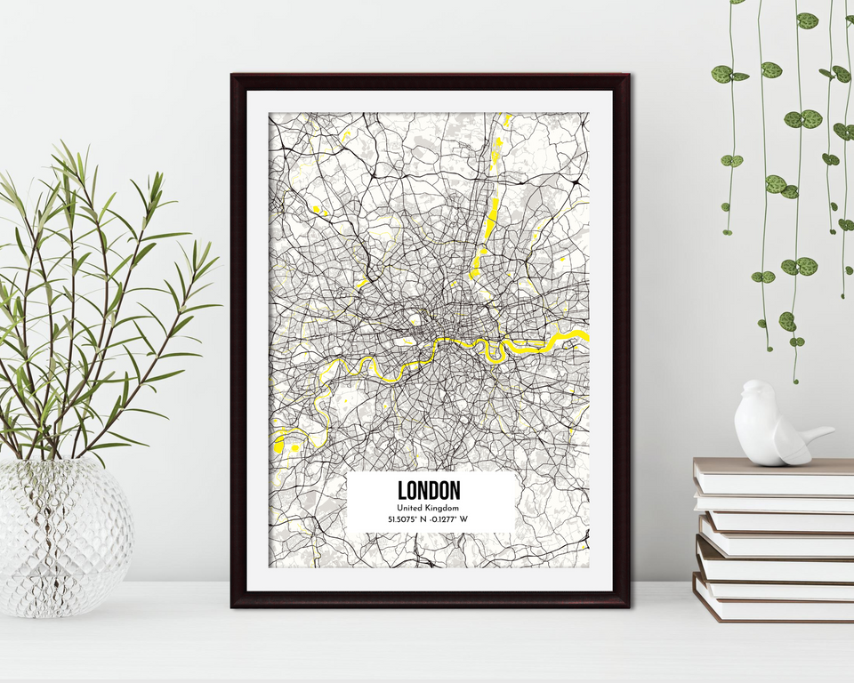 Personalised London City Map Poster Print
