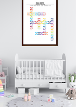 Load image into Gallery viewer, Scrabble Birth Poster

